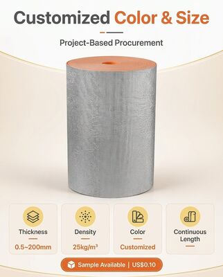Flame Retardant Aluminum Foil Laminated XLPE Foam Insulation Roll Heat Barrier Sheet for Hotel Commercial Building HVAC Duct System