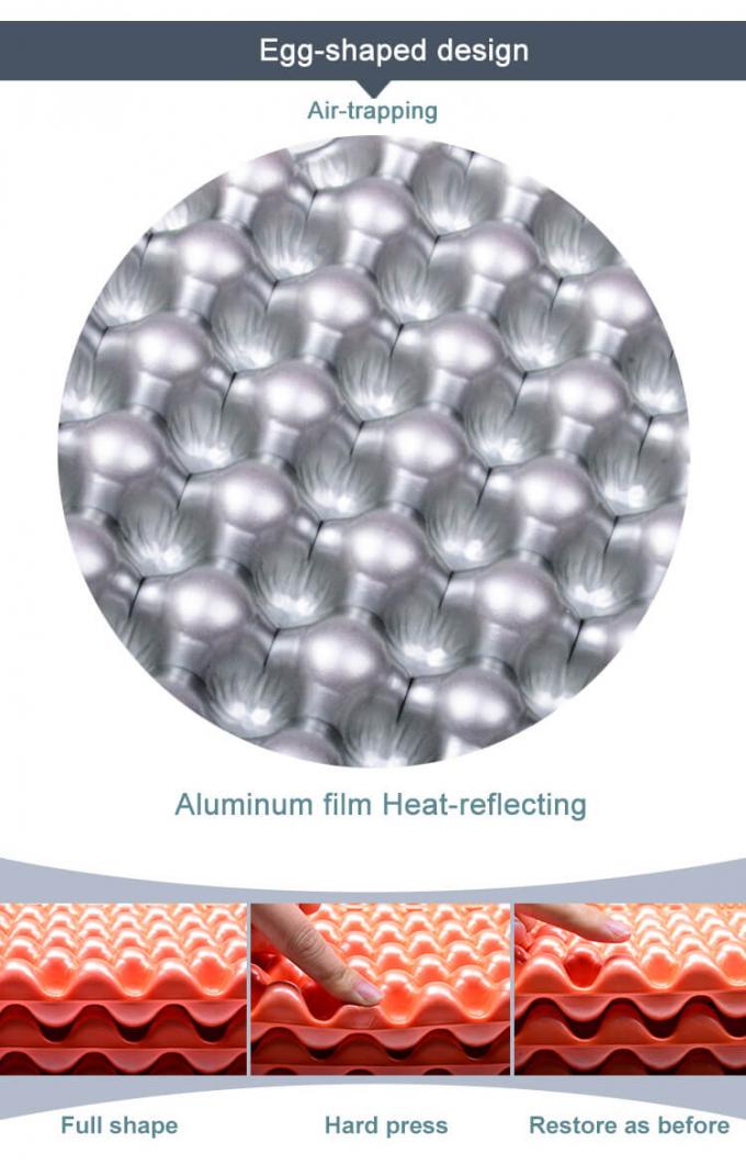 Cümle Çifte Katlanabilir Uyku Yatak Yatakları Beyaz Alüminyum Film Kapalı Hücre IXPE XPE Köpük Uyku Yastığı Su geçirmez Kamp 2 kişilik 4