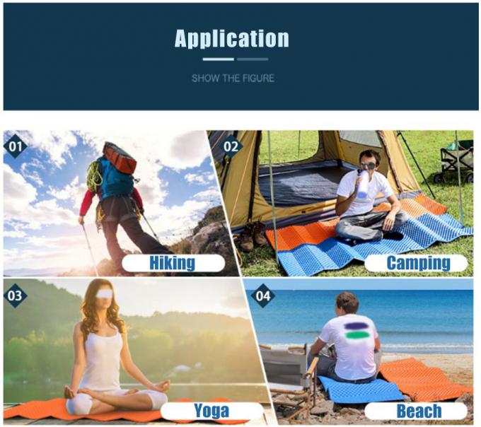 Cümle Çifte Katlanabilir Uyku Yatak Yatakları Beyaz Alüminyum Film Kapalı Hücre IXPE XPE Köpük Uyku Yastığı Su geçirmez Kamp 2 kişilik 8